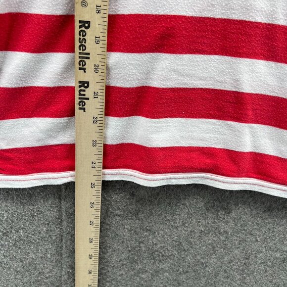 Budweiser PacSun Shirt Women Small Red White Striped Crewneck Embroidered Logo T - Picture 4 of 11
